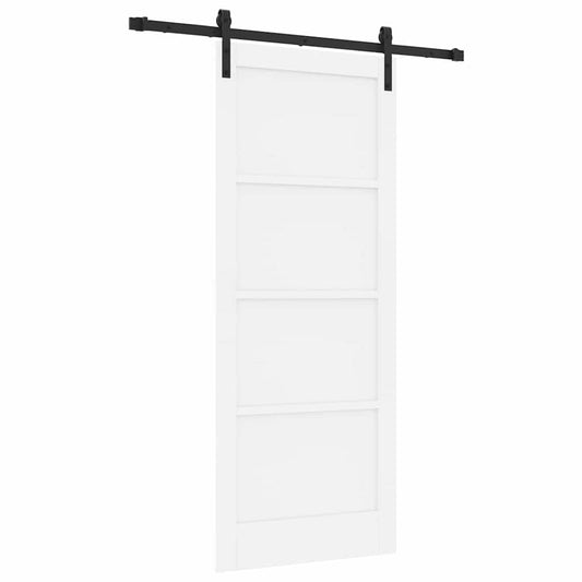 Schiebetür Weiß und Schwarz 83 x 202 cm