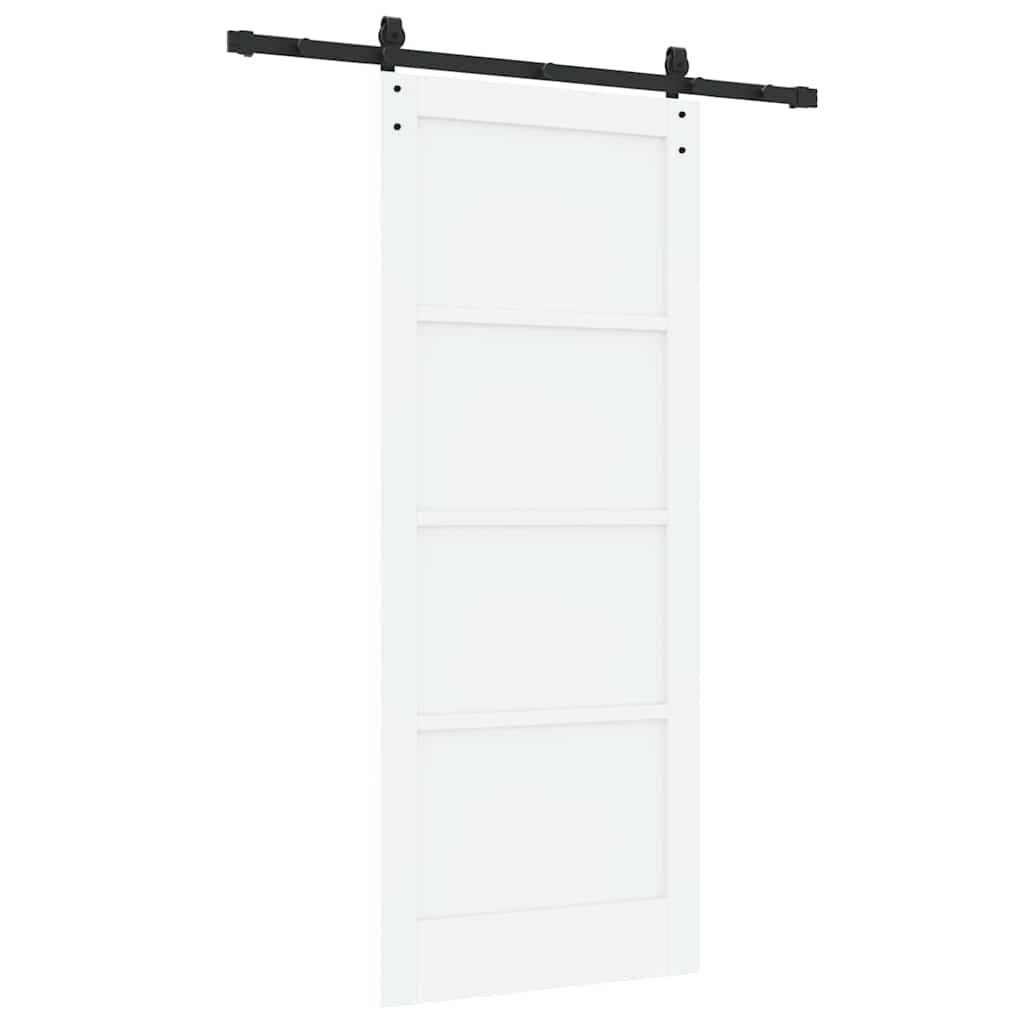 Schiebetür Weiß und Schwarz 83 x 202 cm