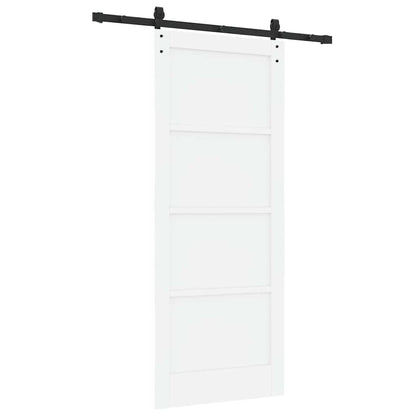 Schiebetür Weiß und Schwarz 83 x 202 cm