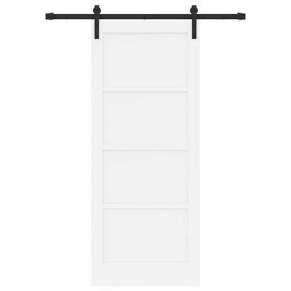 Schiebetür Weiß und Schwarz 83 x 202 cm