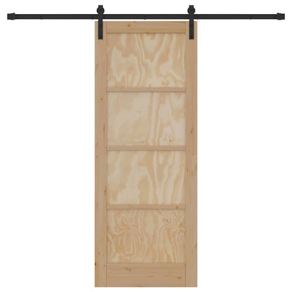 Schiebetür Natur und Schwarz 78 x 202 cm