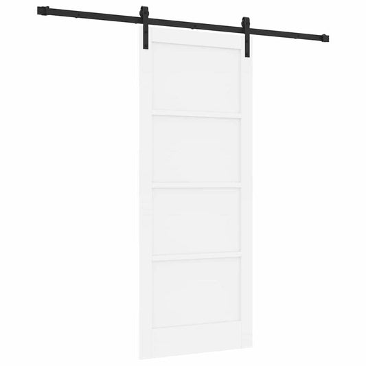 Schiebetür Weiß und Schwarz 83 x 202 cm