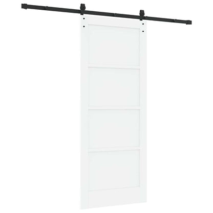 Schiebetür Weiß und Schwarz 83 x 202 cm