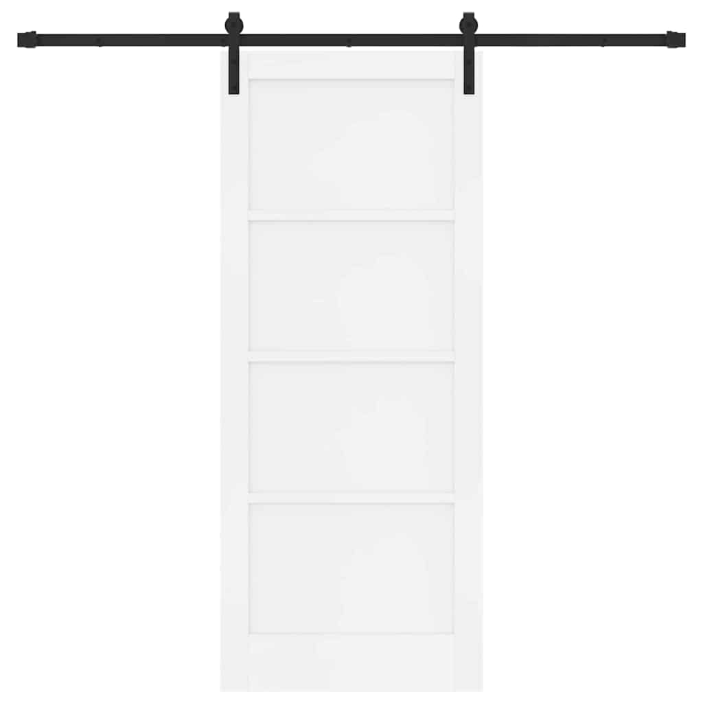 Schiebetür Weiß und Schwarz 83 x 202 cm