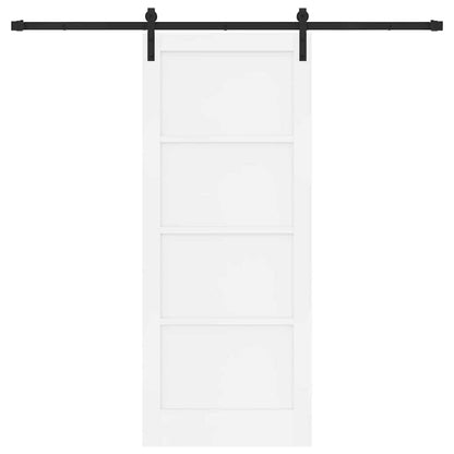 Schiebetür Weiß und Schwarz 83 x 202 cm