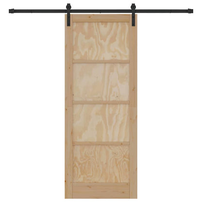 Schiebetür Natur und Schwarz 83 x 211 cm