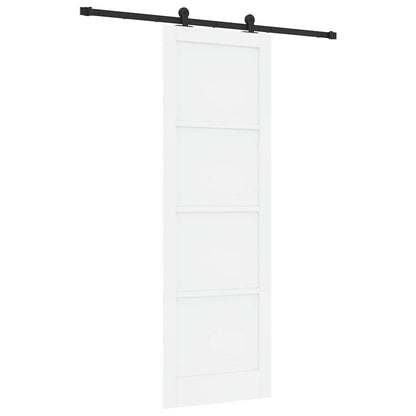 Schiebetür-Set Manuell Weiß und Schwarz 78 x 232 cm