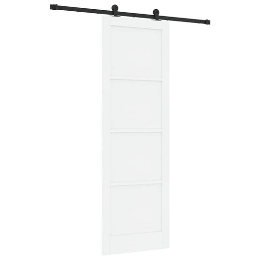 Schiebetür-Set Manuell Weiß und Schwarz 78 x 232 cm