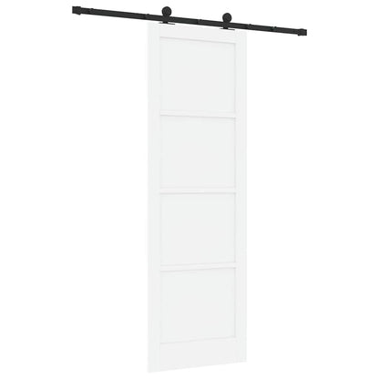 Schiebetür-Set Manuell Weiß und Schwarz 78 x 232 cm