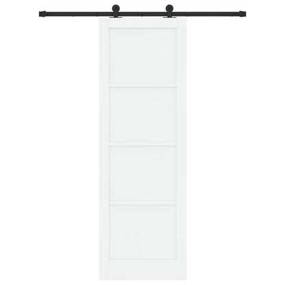 Schiebetür-Set Manuell Weiß und Schwarz 78 x 232 cm