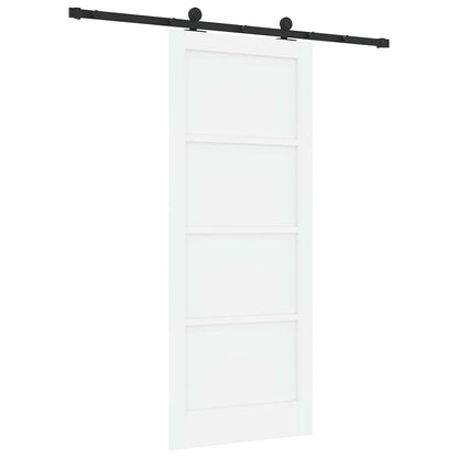Schiebetür-Set Weiß und Schwarz 83 x 202 cm