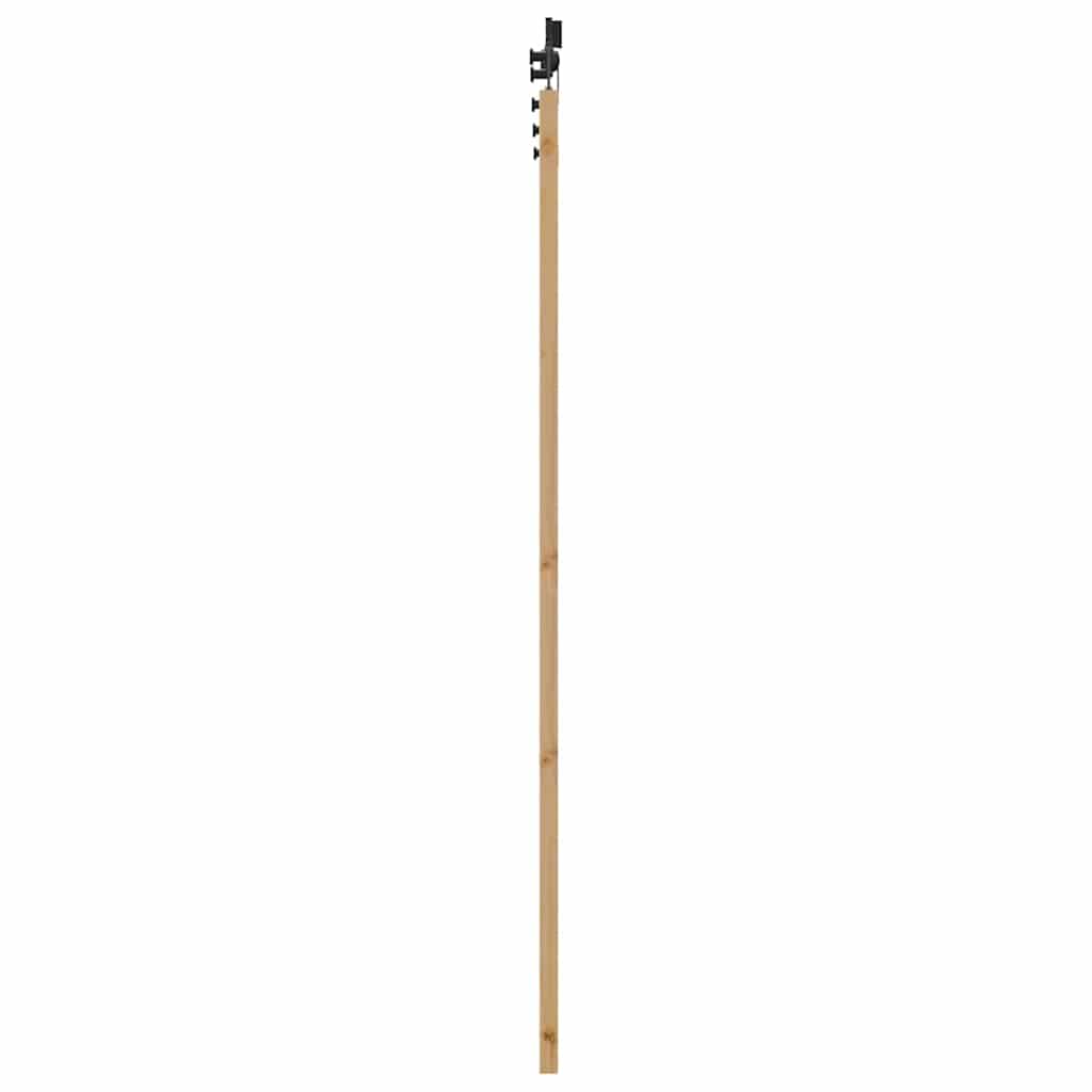 Schiebetür-Set Natur und Schwarz 86 x 198,5 cm