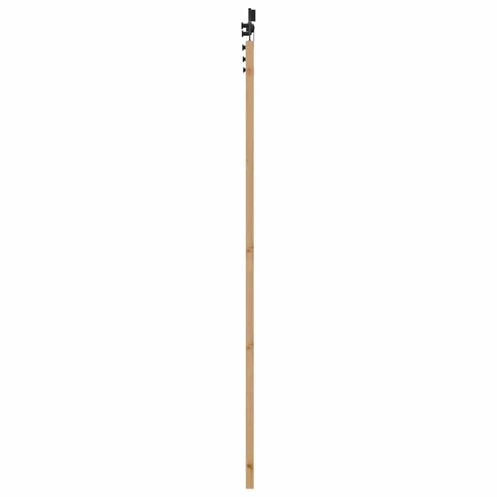 Schiebetür-Set Natur und Schwarz 86 x 211 cm