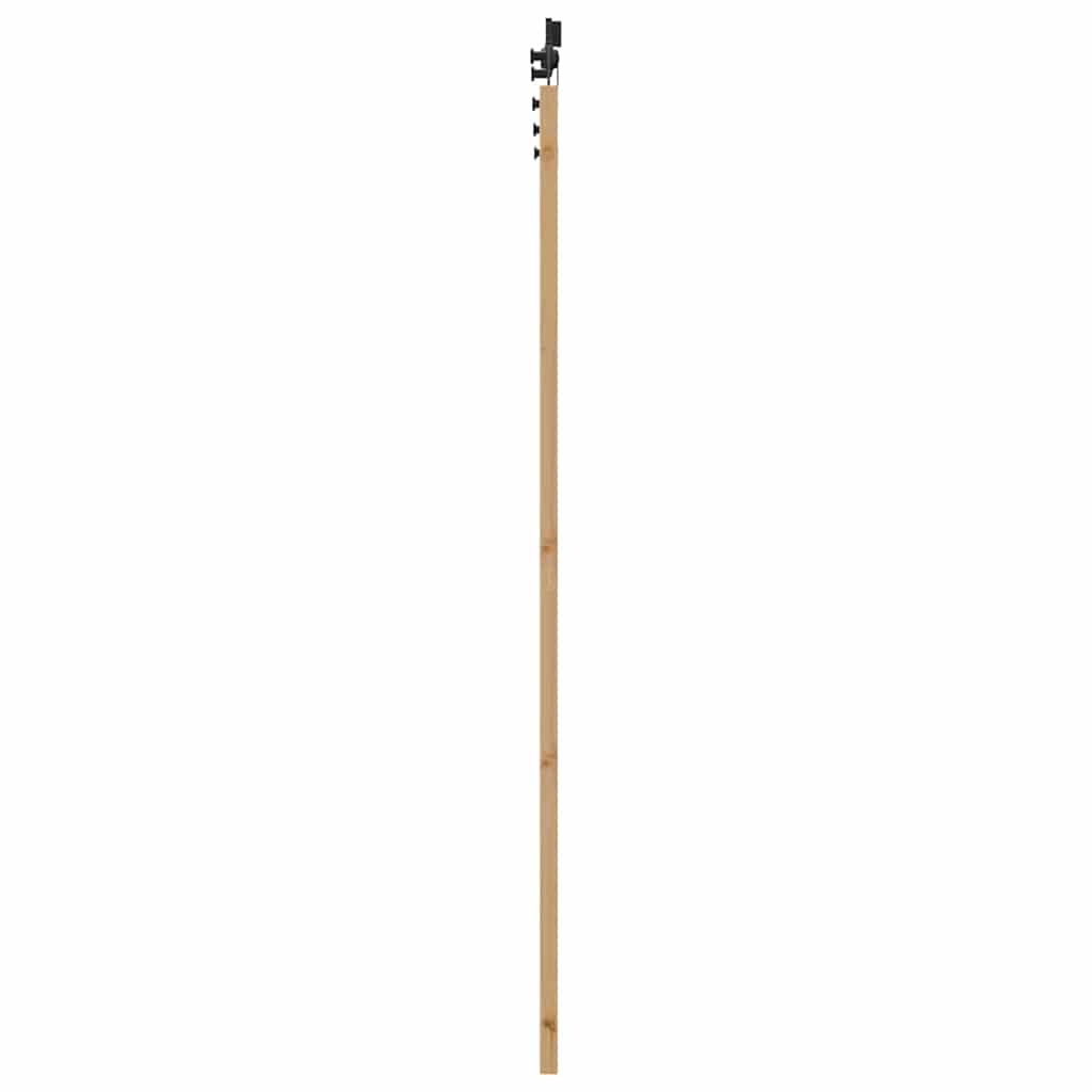 Schiebetür-Set Manuell Natur und Schwarz 93 x 211 cm