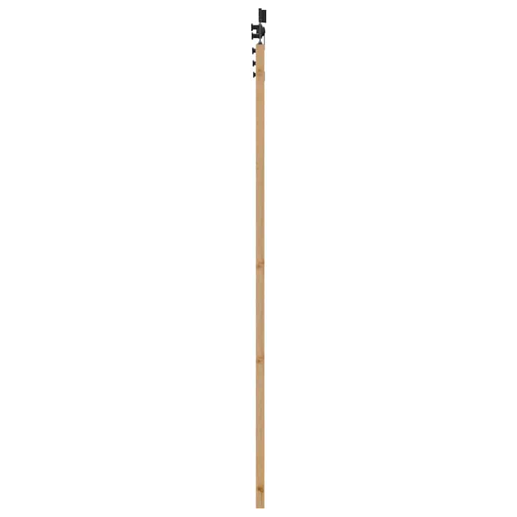 Schiebetür-Set Manuell Natur und Schwarz 93 x 202 cm