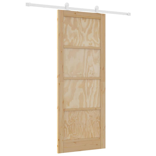 Schiebetür-Set Natur und Weiß 83 x 211 cm