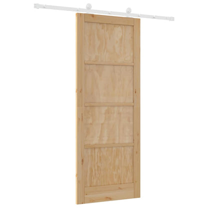 Schiebetür-Set Natur und Weiß 83 x 211 cm