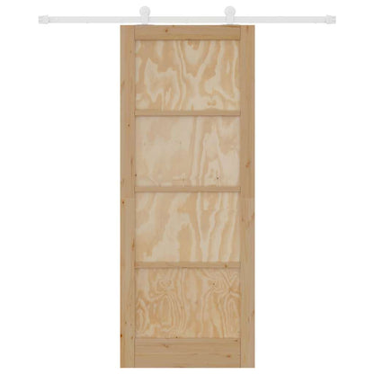 Schiebetür-Set Natur und Weiß 83 x 211 cm