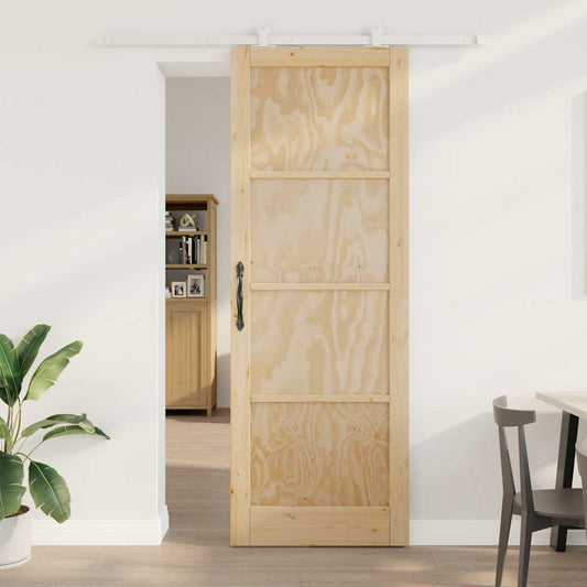 Schiebetür-Set Natur und Weiß 83 x 232 cm