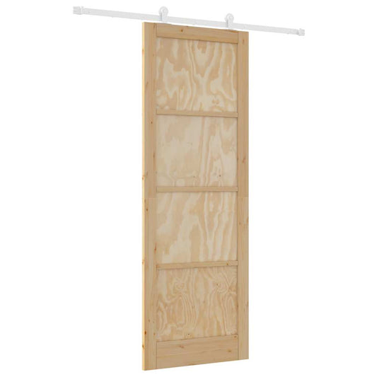 Schiebetür-Set Natur und Weiß 83 x 232 cm