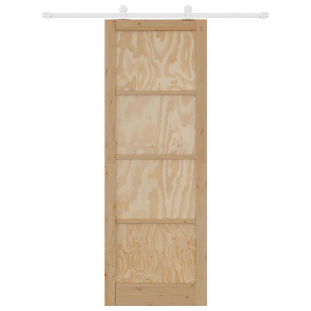 Schiebetür-Set Natur und Weiß 83 x 232 cm