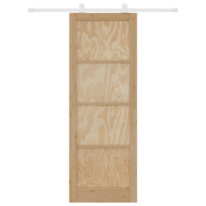 Schiebetür-Set Natur und Weiß 83 x 232 cm