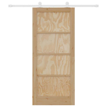 Schiebetür-Set Natur und Weiß 86 x 198,5 cm