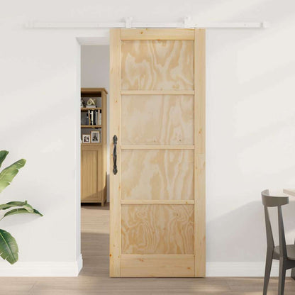 Schiebetür-Set ORKDAL Natur und Weiß 78 x 202 cm