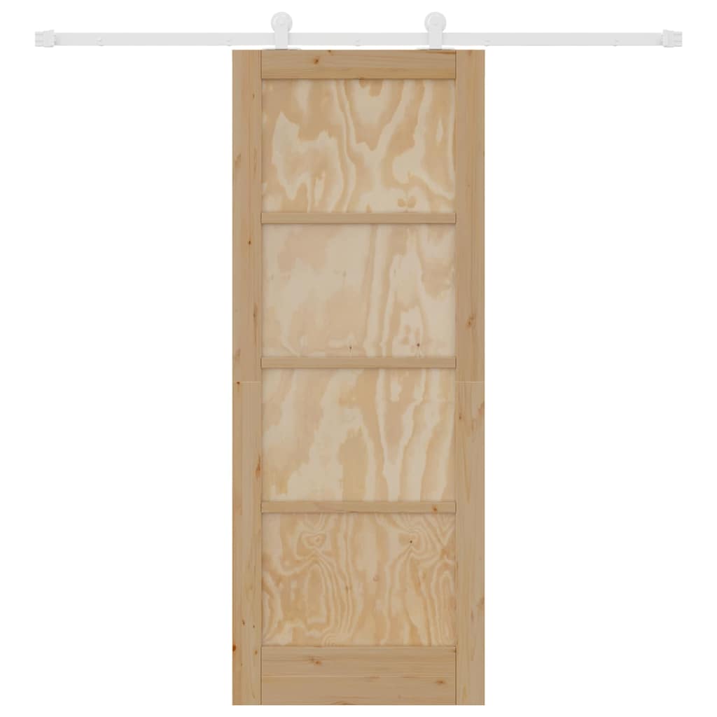 Schiebetür-Set ORKDAL Natur und Weiß 78 x 202 cm