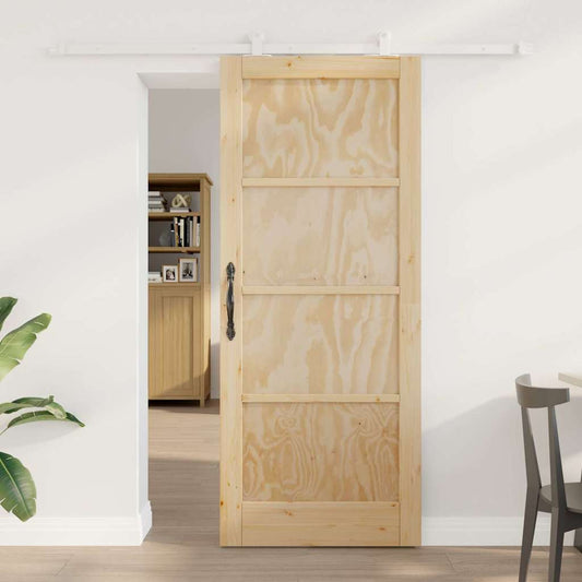 Schiebetür-Set ORKDAL Natur und Weiß 83 x 202 cm