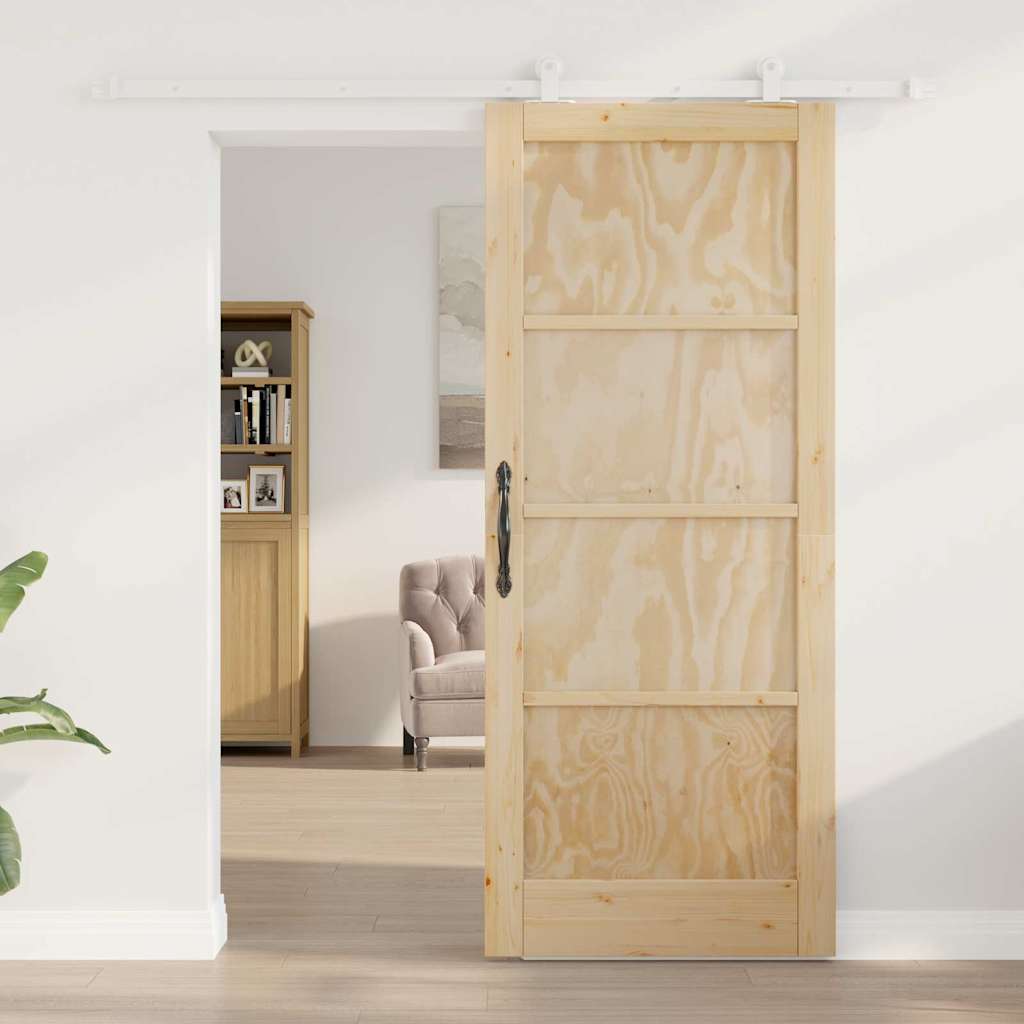 Schiebetür-Set ORKDAL Natur und Weiß 83 x 202 cm
