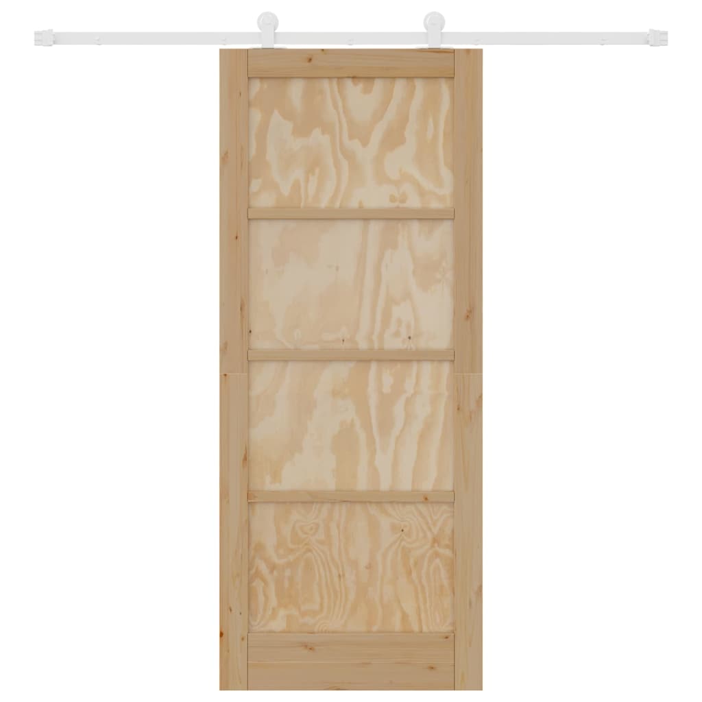 Schiebetür-Set ORKDAL Natur und Weiß 83 x 202 cm