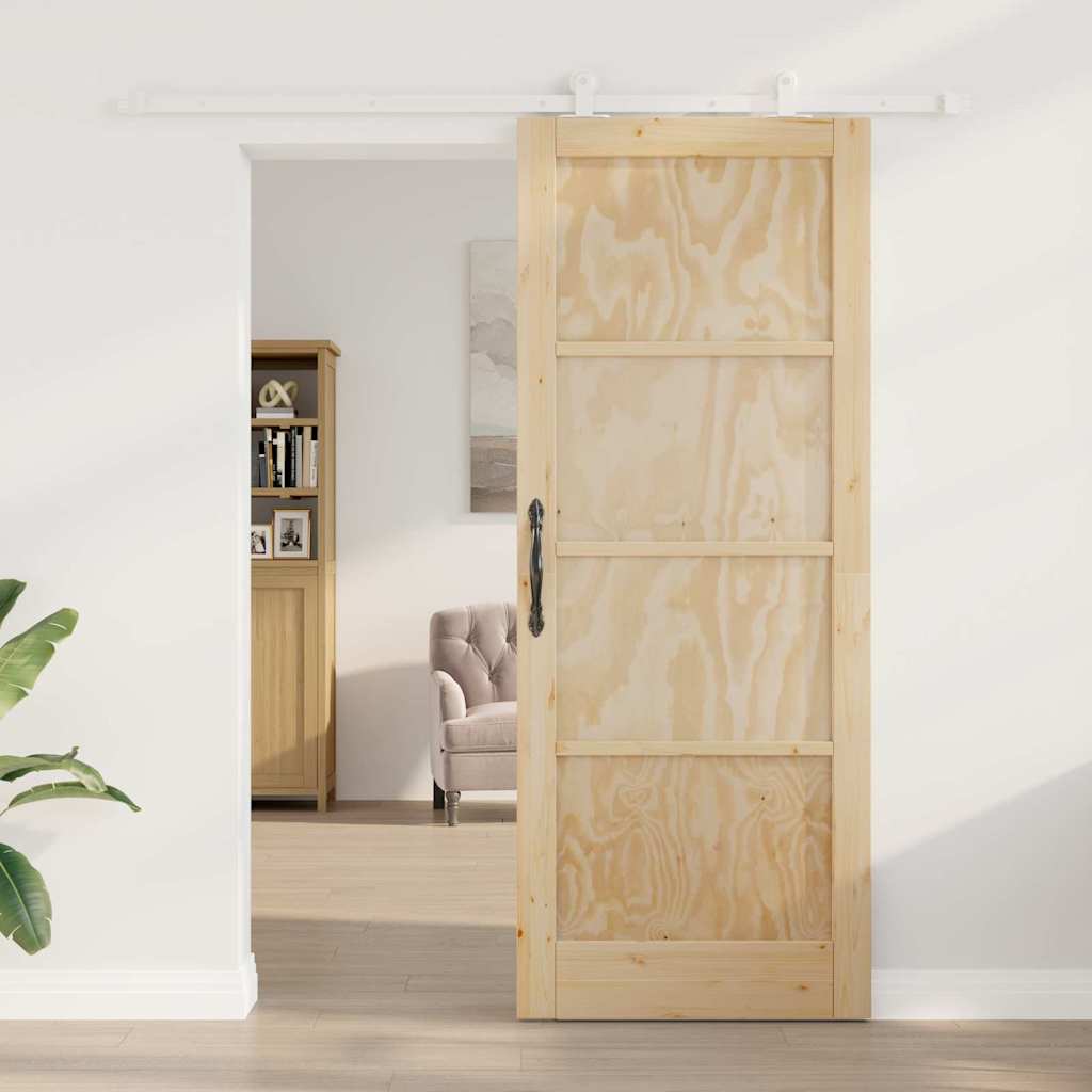 Schiebetür-Set ORKDAL Natur und Weiß 83 x 211 cm