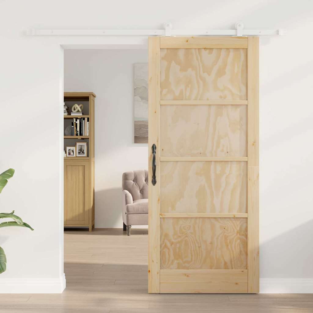Schiebetür-Set ORKDAL Natur und Weiß 86 x 198,5 cm