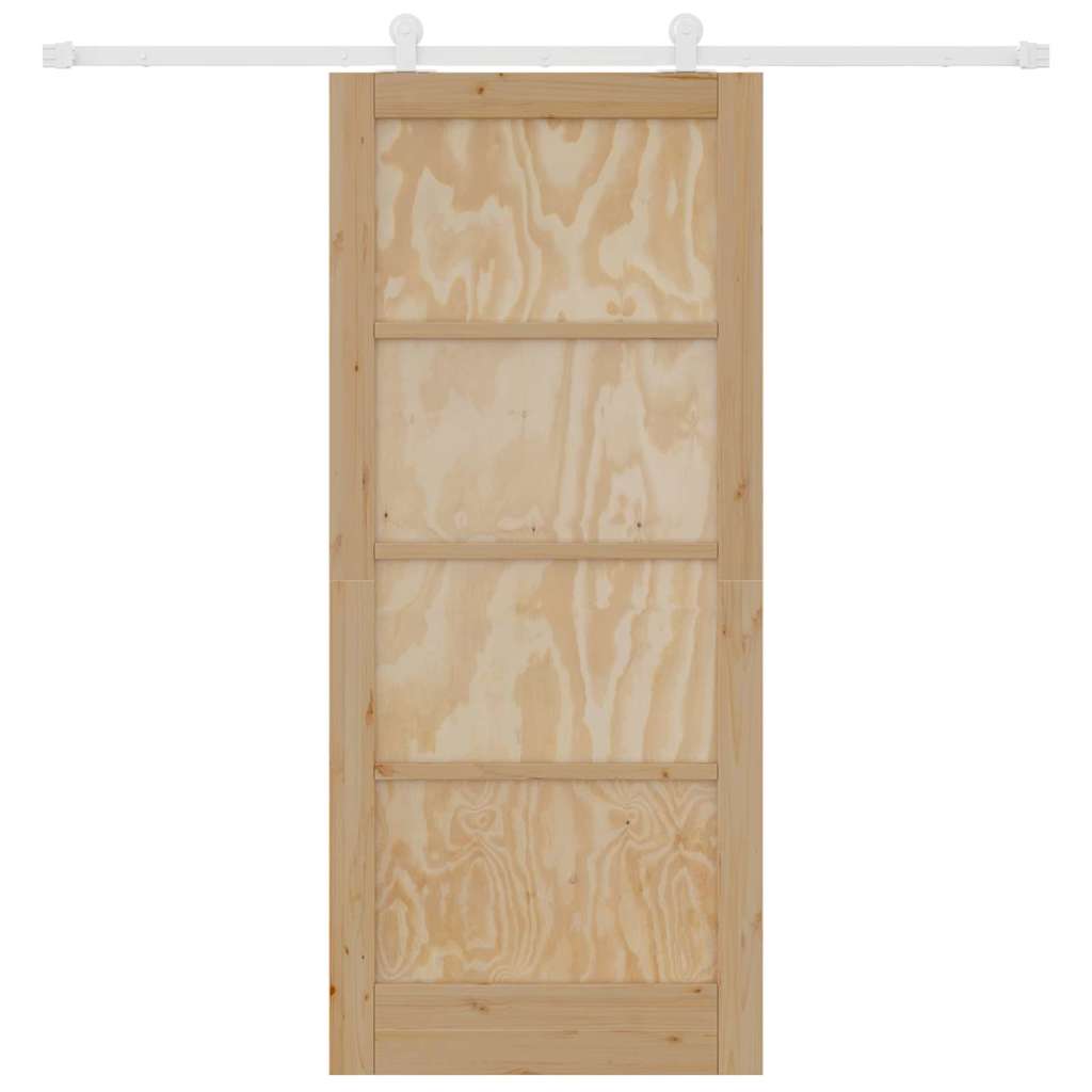 Schiebetür-Set ORKDAL Natur und Weiß 86 x 198,5 cm