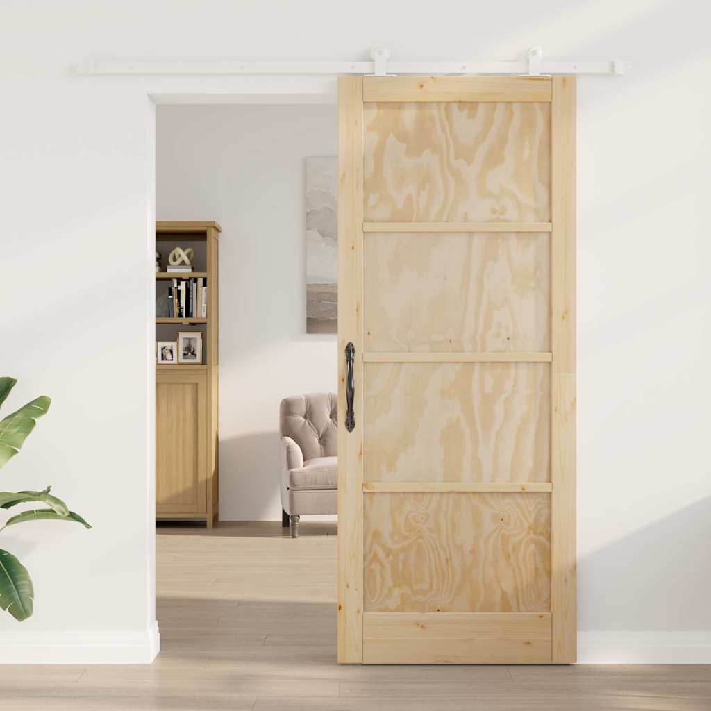 Schiebetür-Set ORKDAL Natur und Weiß 86 x 211 cm