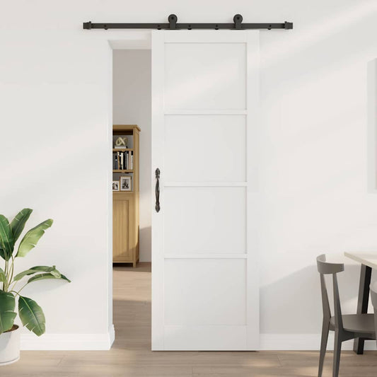 Schiebetür Manuell Weiß und Schwarz 78 x 232 cm