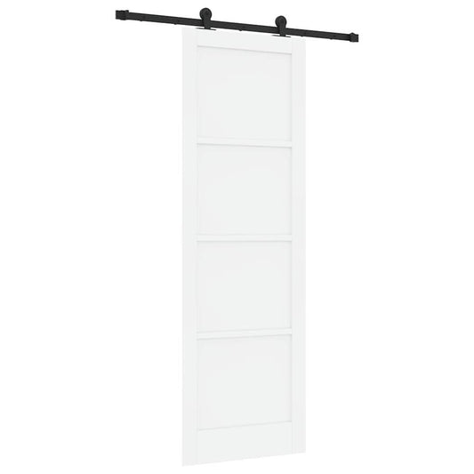 Schiebetür Manuell Weiß und Schwarz 78 x 232 cm