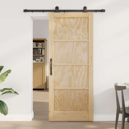 Schiebetür ORKDAL Natur und Schwarz 83 x 202 cm