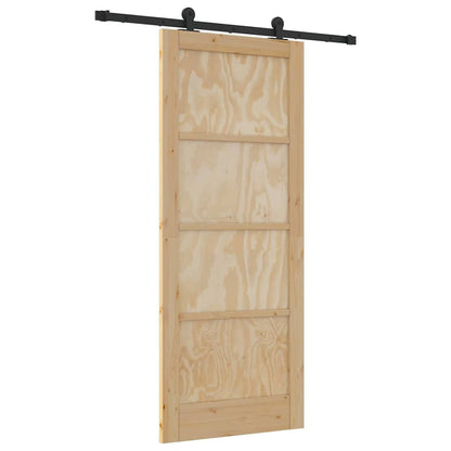 Schiebetür ORKDAL Natur und Schwarz 83 x 202 cm