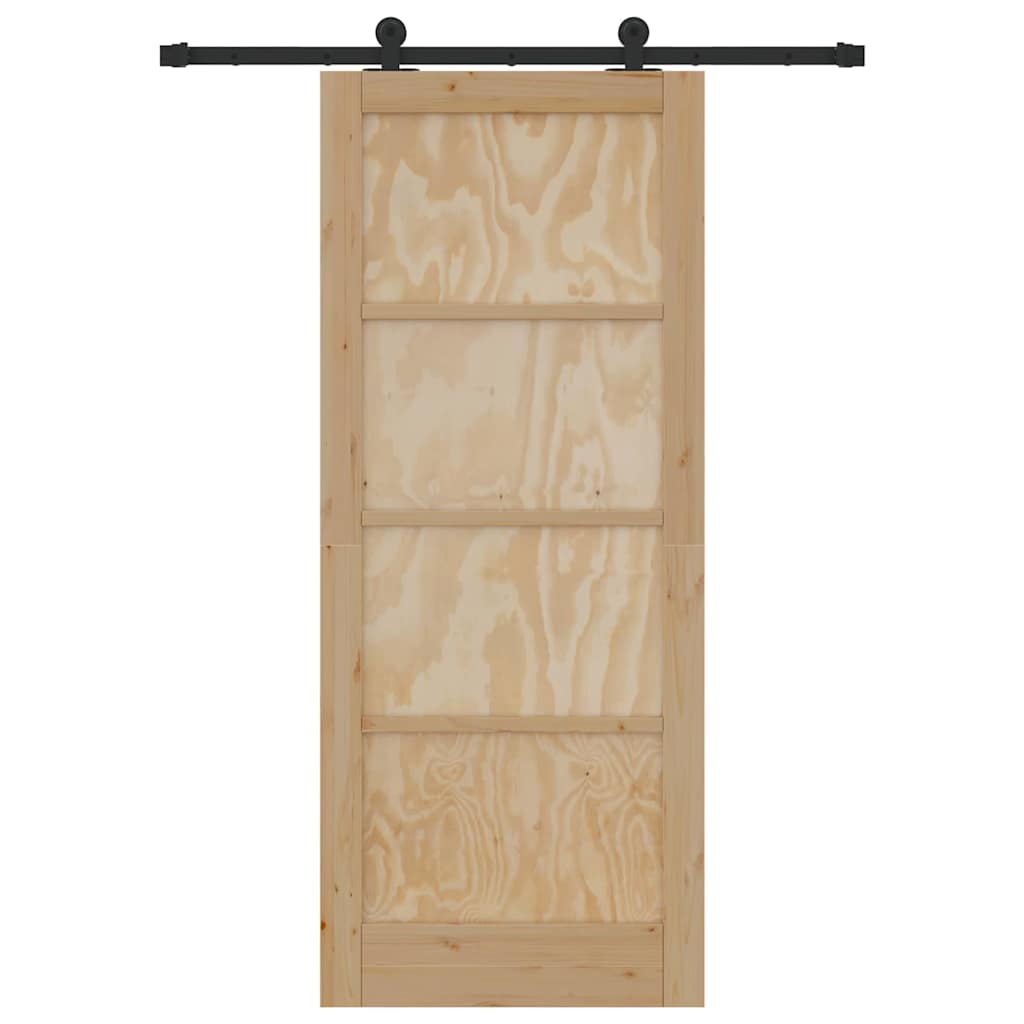 Schiebetür ORKDAL Natur und Schwarz 83 x 202 cm