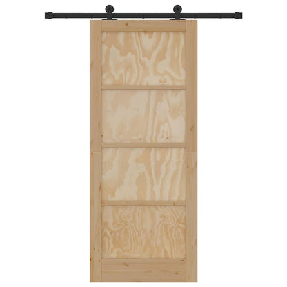 Schiebetür ORKDAL Natur und Schwarz 83 x 202 cm