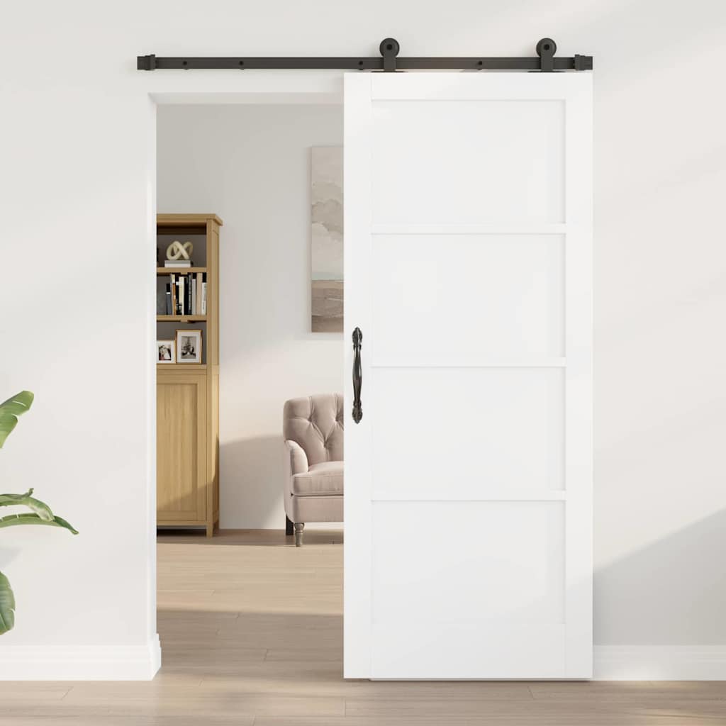 Schiebetür ORKDAL Weiß und Schwarz 83 x 202 cm