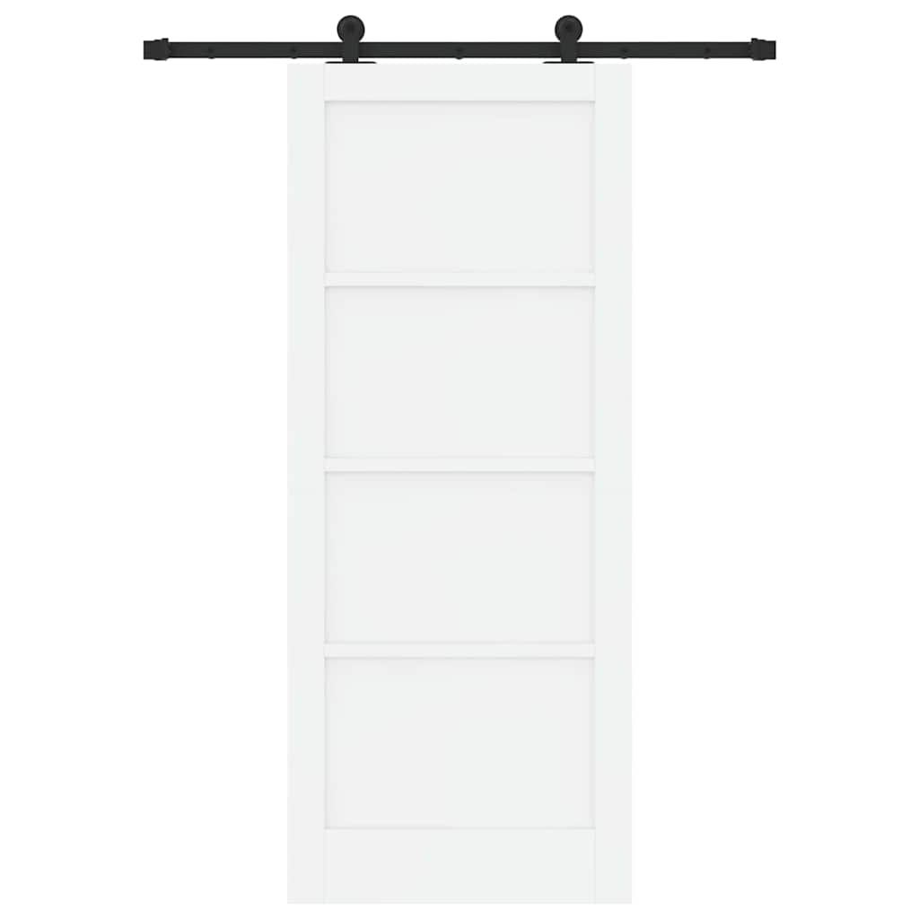 Schiebetür ORKDAL Weiß und Schwarz 83 x 202 cm