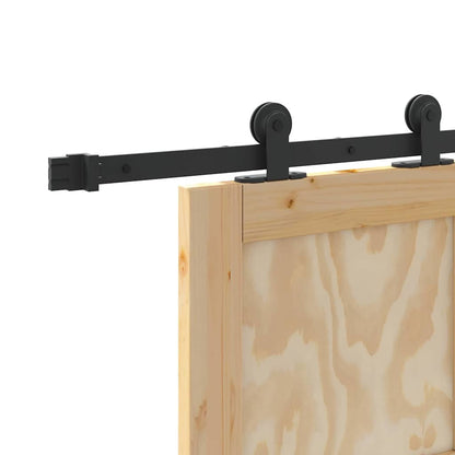 Schiebetür Manuell Natur und Schwarz 83 x 232 cm