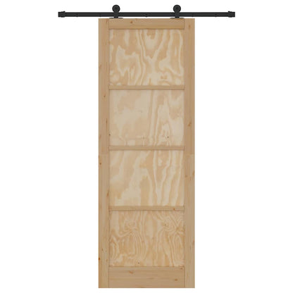 Schiebetür ORKDAL Natur und Schwarz 83 x 232 cm