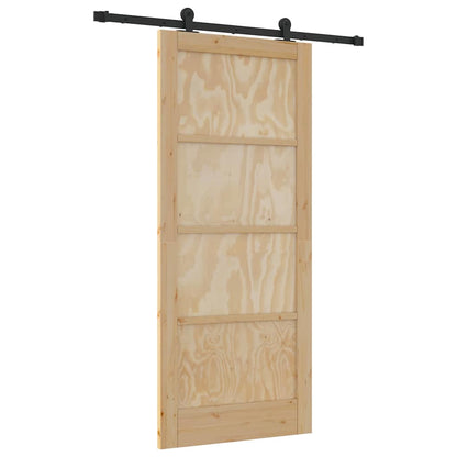 Schiebetür ORKDAL Natur und Schwarz 86 x 198,5 cm