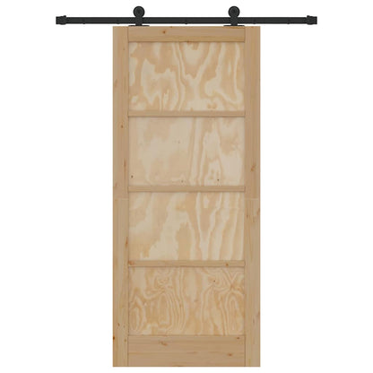 Schiebetür ORKDAL Natur und Schwarz 86 x 198,5 cm