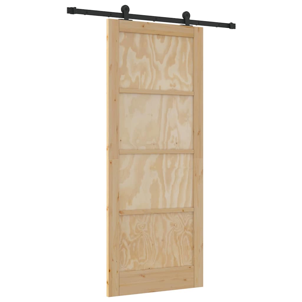 Schiebetür ORKDAL Natur und Schwarz 86 x 211 cm