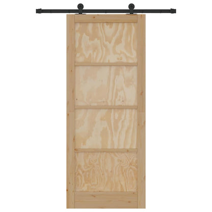 Schiebetür ORKDAL Natur und Schwarz 86 x 211 cm
